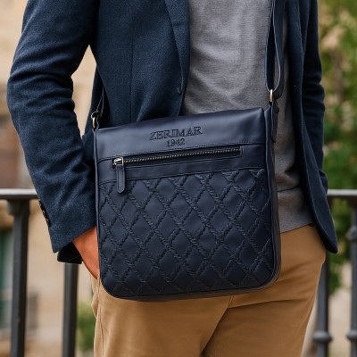 Bolso de piel grabado 26x25x8 cm ZONE