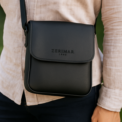 Bolso de piel bandolera 22x19x6 cm SERA