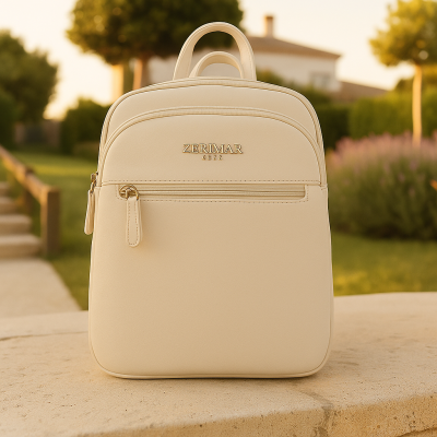 Mochila de piel natural 26x20x9 cm LISSE