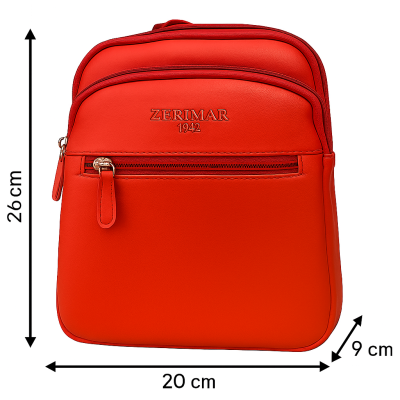 Mochila de piel natural 26x20x9 cm LISSE