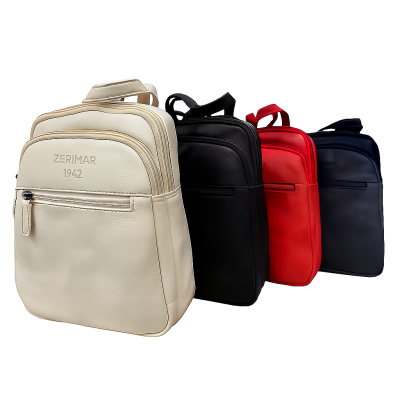 Mochila de piel natural 26x20x9 cm LISSE