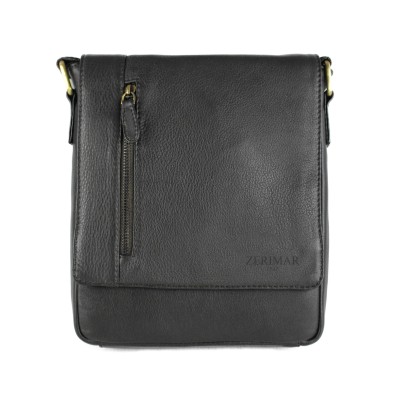 Bandolera de piel estilo vintage 26x22x7 cm NOCKA Zerimar - 1