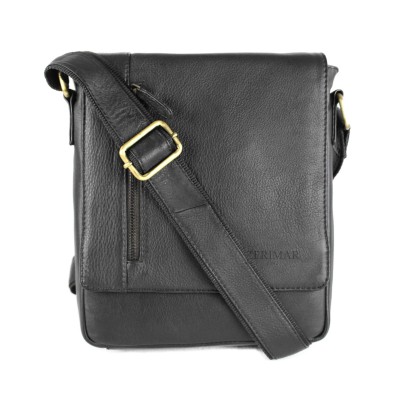 Bandolera de piel estilo vintage 26x22x7 cm NOCKA Zerimar - 1