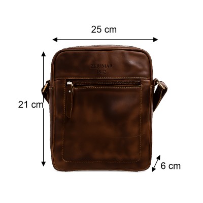 Bolso bandolera de piel modelo 21x25x6 cm GLOE