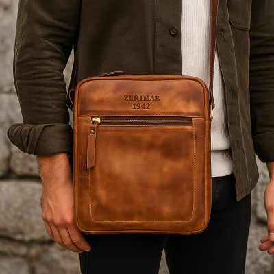 Bolso bandolera de piel modelo 21x25x6 cm GLOE