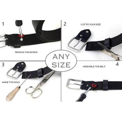 Cinturón de piel grabado 38 mm modelo NASHVILLE