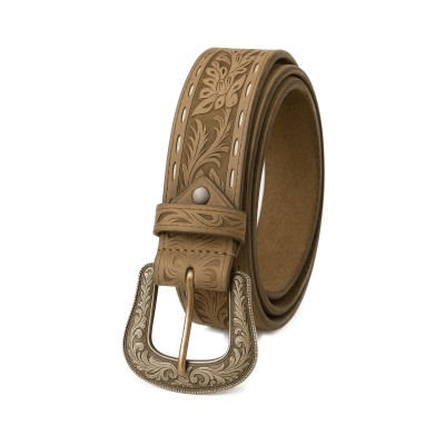 Cinturón de piel grabado 38...