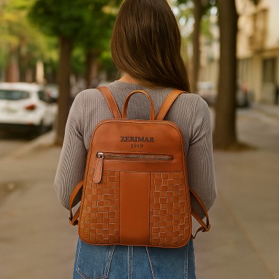 Mochila de piel natural 26x21x7 cm STILL