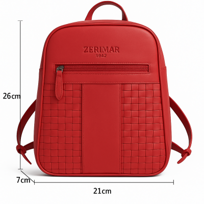 Mochila de piel natural 26x21x7 cm STILL