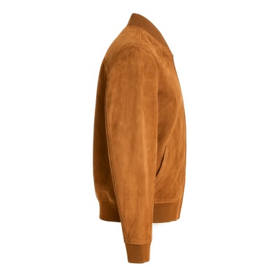 Bomber para hombre en piel de ante MUSEUM