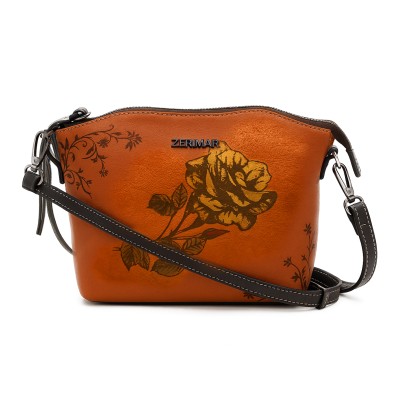 Bolso de piel bandolera 21x19x10 cm ROSE