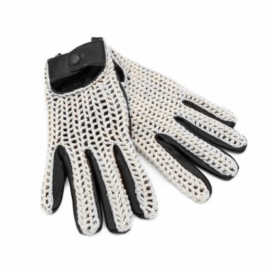 Guantes de piel con punto para conductor