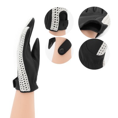 Guantes de piel con punto para conductor