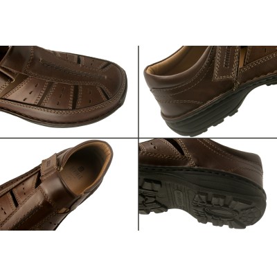 Sandalia de piel cerrada con velcro modelo SUGAR