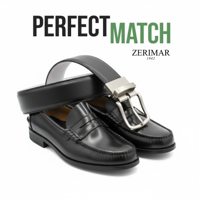 Cinturon reversible de piel de 32 mm modelo DOUBLO