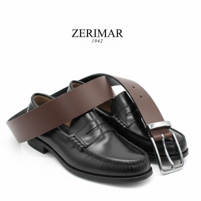 Cinturón de piel reversible 33 mm modelo VENO