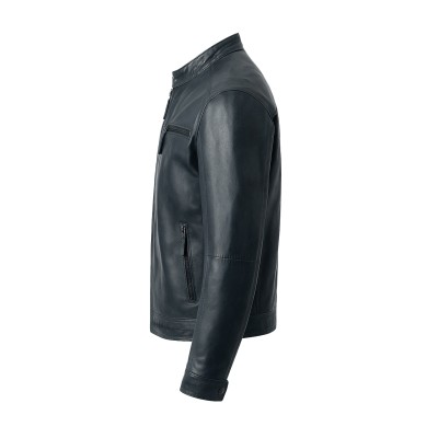 Chaqueta de cuero con cremalleras modelo CHOCOLATE