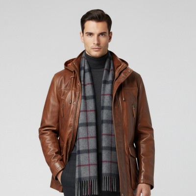 Parka de piel con capucha desmontable MASERTO