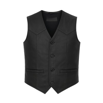 Chaleco de piel con...