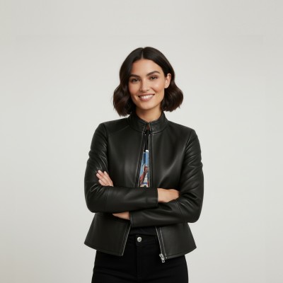 Chaqueta de piel modelo BLUEBERRY