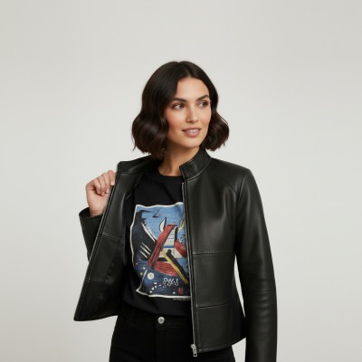 Chaqueta de piel modelo BLUEBERRY