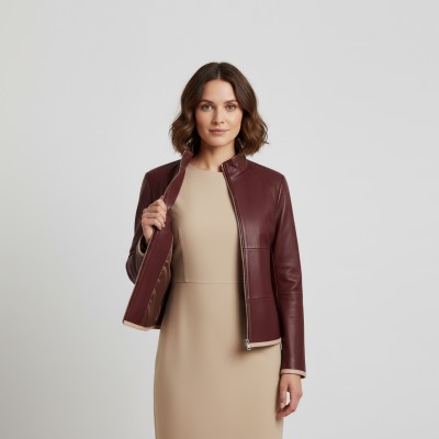 Chaqueta de piel modelo BLUEBERRY