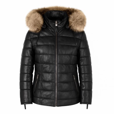 Chaqueta de piel con...