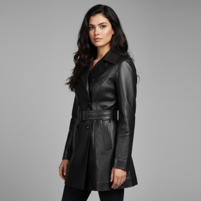 Gabardina corta con botones modelo MESSHO