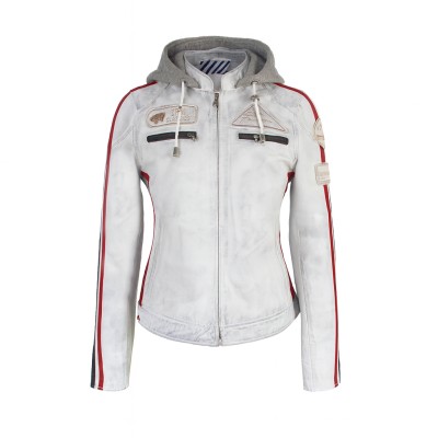 Chaqueta de piel con...