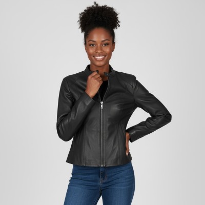 Chaqueta de piel con cremallera modelo CANAZEI