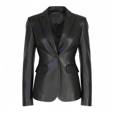 Blazer de piel para mujer...