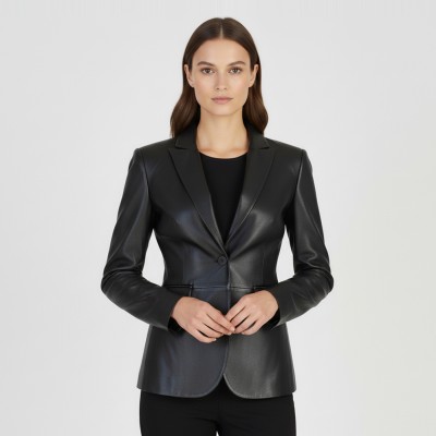 Blazer de piel para mujer modelo VITTO