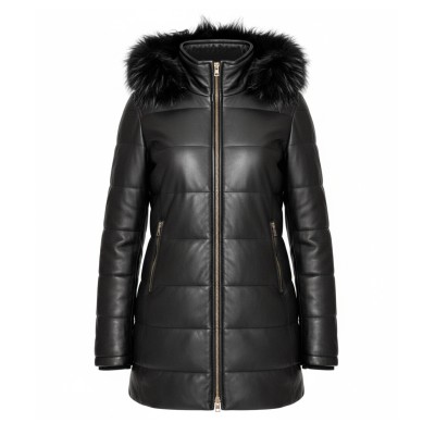 Parka con capucha de zorro...