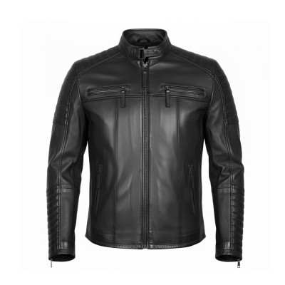 Chaqueta de piel con detalle relieve modelo NAVAR