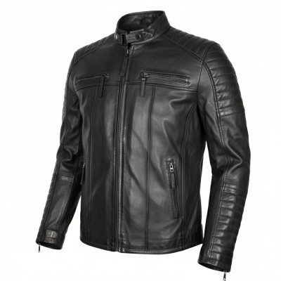 Chaqueta de piel con detalle relieve modelo NAVAR