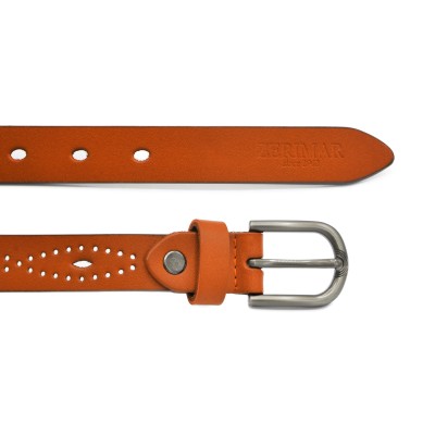 Cinturon de piel 2,3 cm modelo TROQUE