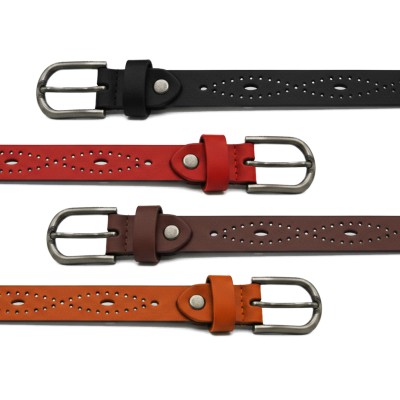 Cinturon de piel 2,3 cm modelo TROQUE