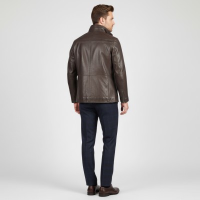 Chaqueta de piel con doble cremallera desmontable BERGE