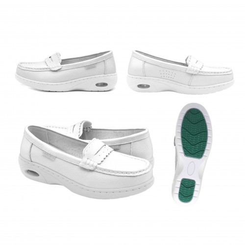 Mocasines de piel antifaz con camara de aire y plantilla comfort