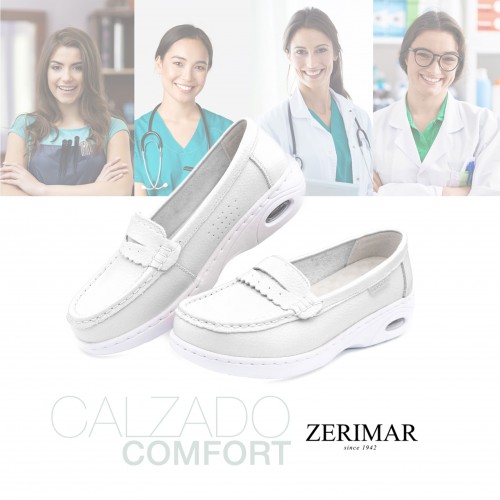 Mocasines de piel antifaz con camara de aire y plantilla comfort
