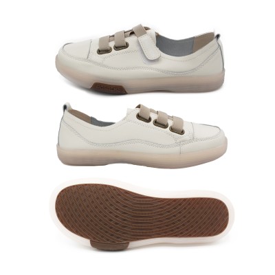 Zapatos de piel con cierre ajustable elastico BABY