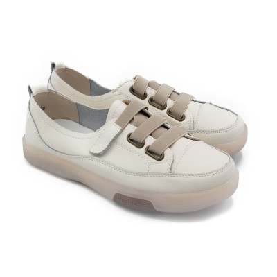 Zapatos de piel con cierre ajustable elastico BABY