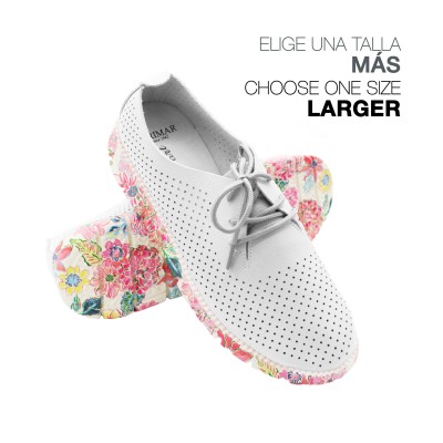 Sneakers de piel calada con...