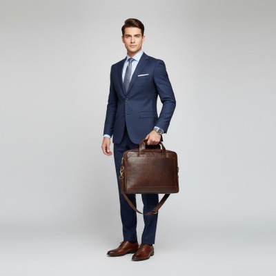 Maletin de piel 39x28x6 cm HAEGER