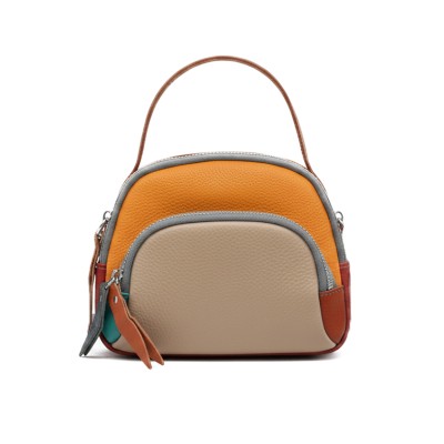 Bolso doble asa de piel 18x16x8 cm FRUITS