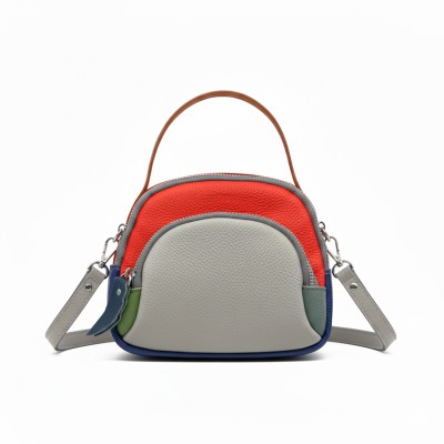 Bolso doble asa de piel 18x16x8 cm FRUITS