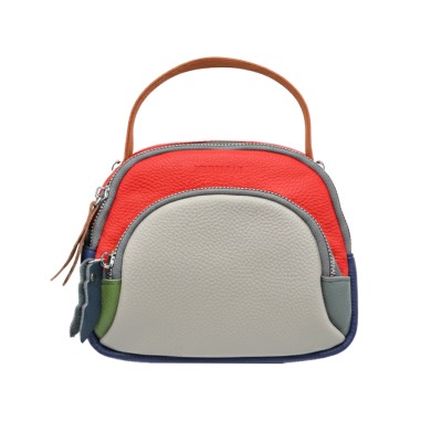 Bolso doble asa de piel 18x16x8 cm FRUITS