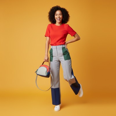 Bolso doble asa de piel 18x16x8 cm FRUITS