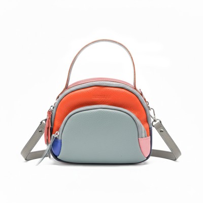 Bolso doble asa de piel 18x16x8 cm FRUITS