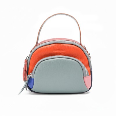 Bolso doble asa de piel 18x16x8 cm FRUITS